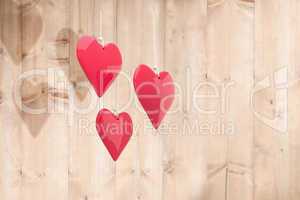 Composite image of love hearts