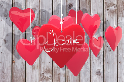 Composite image of valentines love hearts