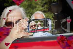 Composite image of valentines couple