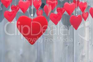 Composite image of love hearts