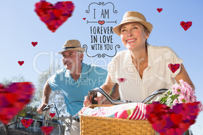 Composite image of cute valentines couple Composite image of cute valentines couple