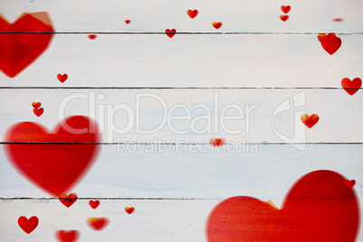 Composite image of love heart pattern