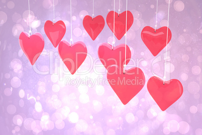 Composite image of love hearts