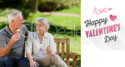 Composite image of cute valentines couple Composite image of cute valentines couple