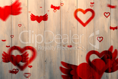 Composite image of ~love heart pattern