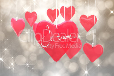 Composite image of valentines love hearts