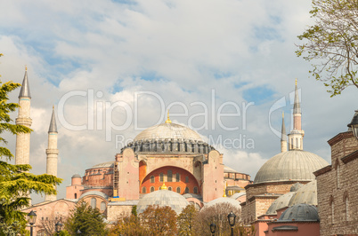 Beautiful view of Hagia Sophia museum, Istanbul