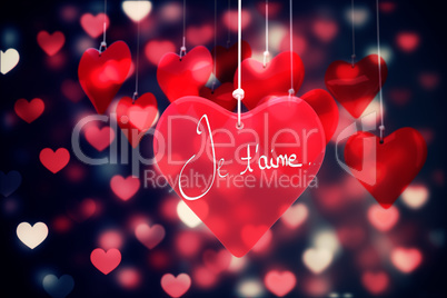 Composite image of valentines love hearts