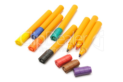 markers isolated on a white background