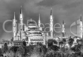 Blue Mosque at night, Istanbul