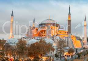 Hagia Sophia at night, Istanbul