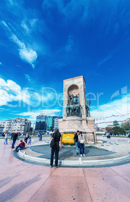 ISTANBUL - OCT 23: Taksim Square on October 23, 2014 in Istanbul