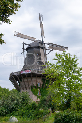 Old wooden windmill