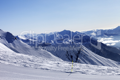 Ski slope in morning