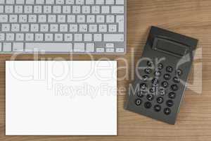 Keyboard and calculator on Desktop
