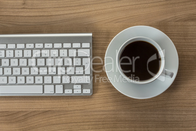 modern keyboard on a desktop