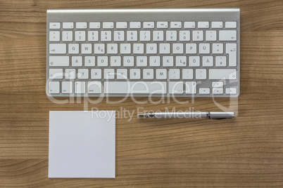modern keyboard on a desktop