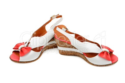 sandals on white background
