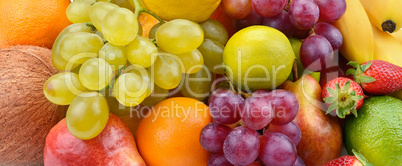 background from the collection of fruit