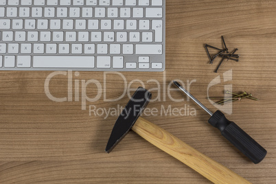 Keyboard and tools on Desktop