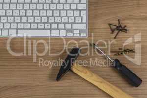 Keyboard and tools on Desktop