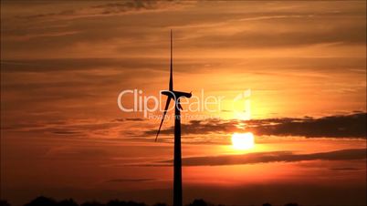 Windenergie,  Windkraft, Strom, Sonnenuntergang