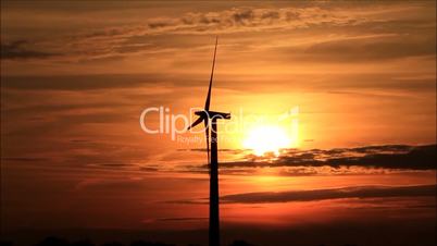 Windenergie,  Windkraft, Strom, Sonnenuntergang