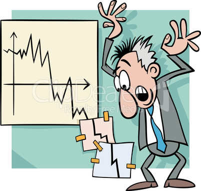 economic crisis cartoon illustration