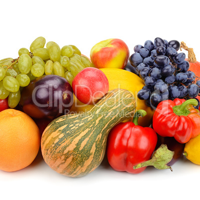 fruit and vegetable isolated on white background