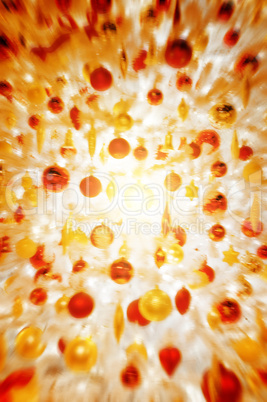 blurred abstract background of Christmas decorations