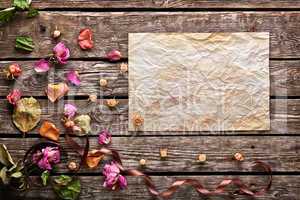 Abstract Holiday Background with Sheet of Crumpled Paper