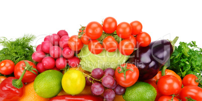 fruit and vegetable isolated on white background