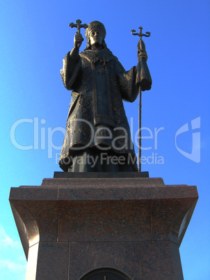 Religious place with monument in Priluky town