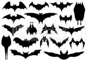 Set of different bats