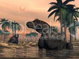 Keratocephalus dinosaurs - 3D render