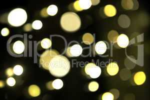 Colorful blurry bokeh on a black background