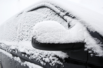 Snowed car in winter