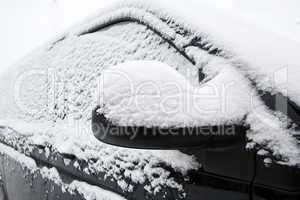 Snowed car in winter