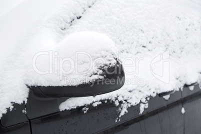 Snowed car in winter
