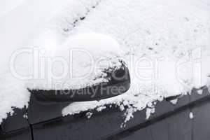 Snowed car in winter