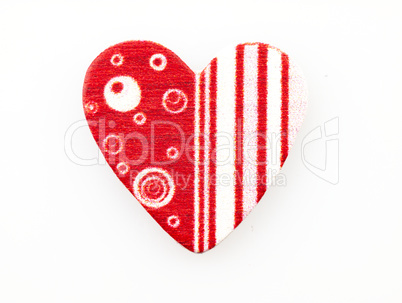 Red heart on a white background.