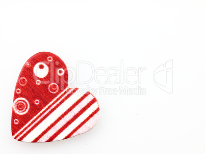 Red heart on a white background.