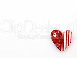 Red heart on a white background.