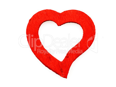 Red heart on a white background.