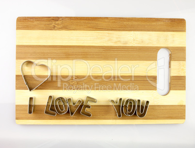 Love and bread cutting board.