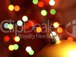 Great Christmas Tree bauble and magic bokeh.