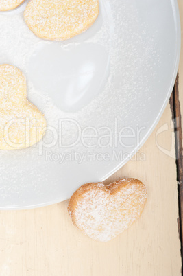 heart shaped shortbread valentine cookies