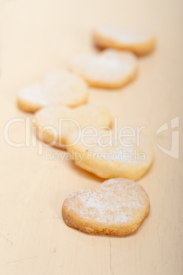 heart shaped shortbread valentine cookies