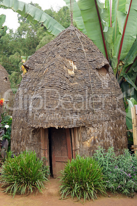 Traditionelles Haus der Dorze, Äthiopien, Afrika