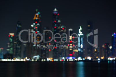 blured city light of Dubai